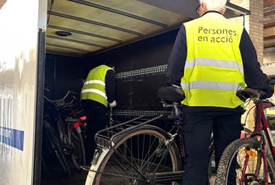 L’espai Com Nou de Vilafranca rep 20 bicicletes recuperades per la Policia Local. Ajuntament de Vilafranca